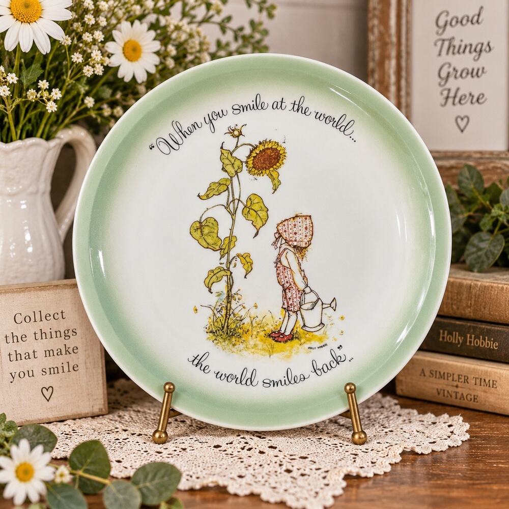 VTG 1972 Holly Hobbie Collector Edition Plate When You Smile at the World” 10.5”